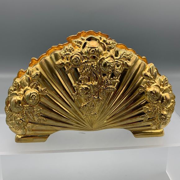 Royal Doulton Old Country Roses Silver Gold Collection Footed Napkin Holder - Picture 2 of 9